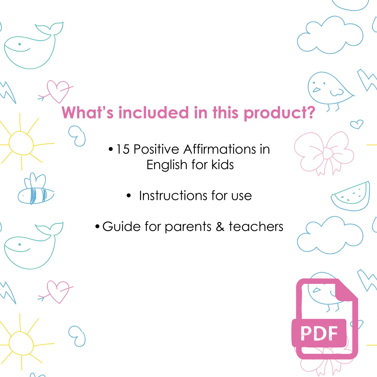 Digital - Positive Affirmations for children in English