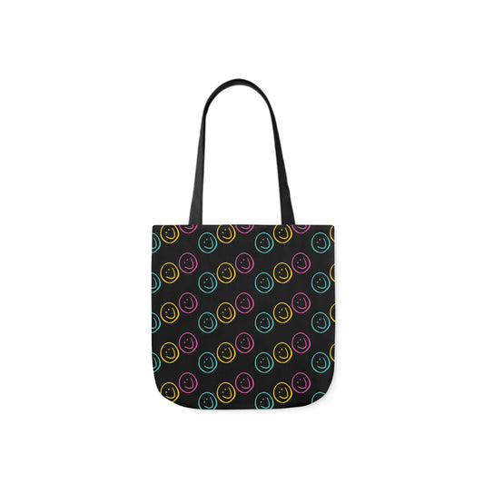 Smiley Faces Tote Bag - Negro