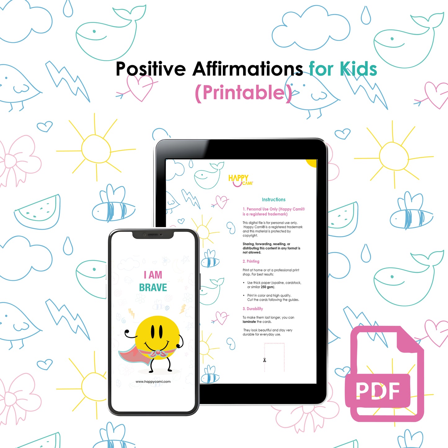 Digital - Positive Affirmations for children in English
